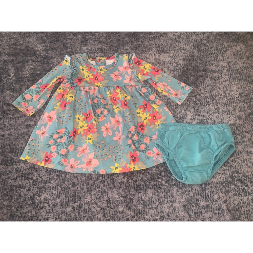 Super Cute Carter’s Floral Dress with underpants Size 3M
